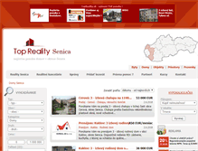 Tablet Screenshot of domy.reality-senica.eu